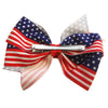 Patriotic American Flag Heart Ribbon Bow Tie Hair Pin Headband USA 4th of July