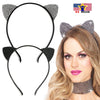 Sexy Cat Kitten Ear Headband Cubic Crystal Tiger Halloween hair band Costume