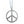 Gold Silver Rhinestone Crystal Cubic Peace Sign Symbol Pendant Long Necklace
