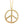 Gold Silver Rhinestone Crystal Cubic Peace Sign Symbol Pendant Long Necklace