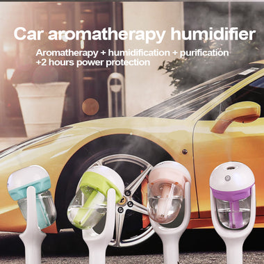 Portable Car Air Purifier Freshener Auto Humidifier Automobile Water Essential O