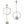 ASYMMETRICAL GEOMETRIC SHAPE METAL POST DROP EARRING