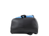 (C9837) Signature Canvas Blue Leather Colorblock Flap Backpack Bookbag