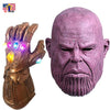 Thanos Mask Gauntlet LED Gloves Marvel Costume Latex War Horror Scary Halloween