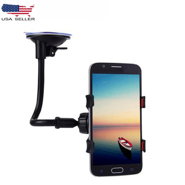Universal Car Phone Holder Window Windshield Mount 360 Rotation Long Arm Backet