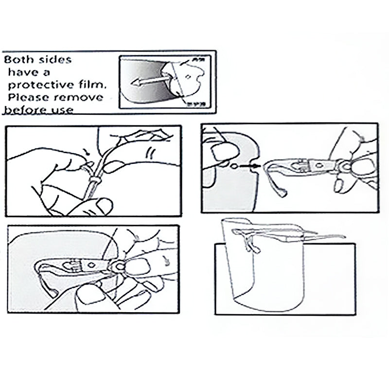 Anti Virus Spit Saliva Protective Detachable Face Shield Transparent Cover Glasses