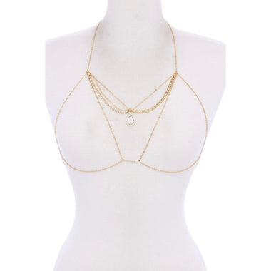 RHINESTONE METAL BODY CHAIN