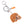 Orange Football Helmet Keychain Bag Charm