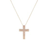 CZ Framed Cross Gold Necklace