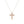 CZ Framed Cross Gold Necklace