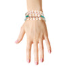 Follow Your Heart Aqua Beaded Bracelets