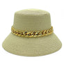 Gold Chain Beige Bucket Hat