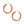 Orange and Gold Rhinestone Hoops