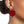 Red Leather Animal Print Circle Earrings
