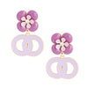 Lavender Flower Designer Earrings