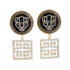 Gold Greek Tiger Charm Earrings