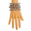 Silver Metal Pearl Bead Bracelets