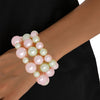 Pink and Green Pearl 3 Pcs Bracelets