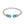 Turquoise Rhinestone Cable Bangle