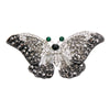 Black Stone Metal Butterfly Brooch
