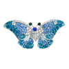 Blue Stone Metal Butterfly Brooch