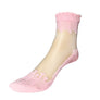 1 pair Women Lace Ruffle Frill Sheer Transparent Silk Elastic Mesh Ankle Socks