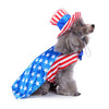 American USA Flag Pet Costume Cute Uniform Dress Up Cat Dog Cosplay Halloween
