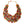 Red and Green Bead Copper Bib