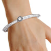 Designer Silver Half Chain Bangle