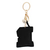 R Black Keychain Bag Charm