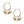 Heart Shaped Bead Gold Hoops