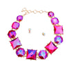 Purple Various Crystal Collar Set