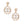 Gold Circle Infinity Earrings