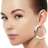 White and Gold Rhinestone Hoops