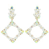 White Diamond Drop Earrings