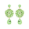 Lime Crystal Burst Earrings