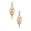 Gold Metal Teardrop Dangle Earrings