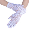 White Short Lace Gloves