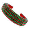 Designer Red Green Crystal Padded Headband