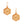 M Hexagon Initial Earrings