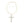 Gold Teardrop Crystal Cross Necklace