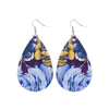 Various Flower Printed Teardrop Earrings