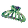 Green Marble Big Hair Claw Clip