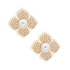 Pearl Luxury French Designer Flower Studs