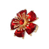 Red Daisy Crystal Ring