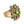 Pink Green Round CrystalChunky Cuff