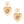 Gold Textured Heart Designer Earrings