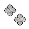 Silver Luxury French Designer Flower Studs