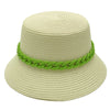 Green Chain Straw Bucket Hat