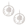 Silver Black Girl Magic Earrings